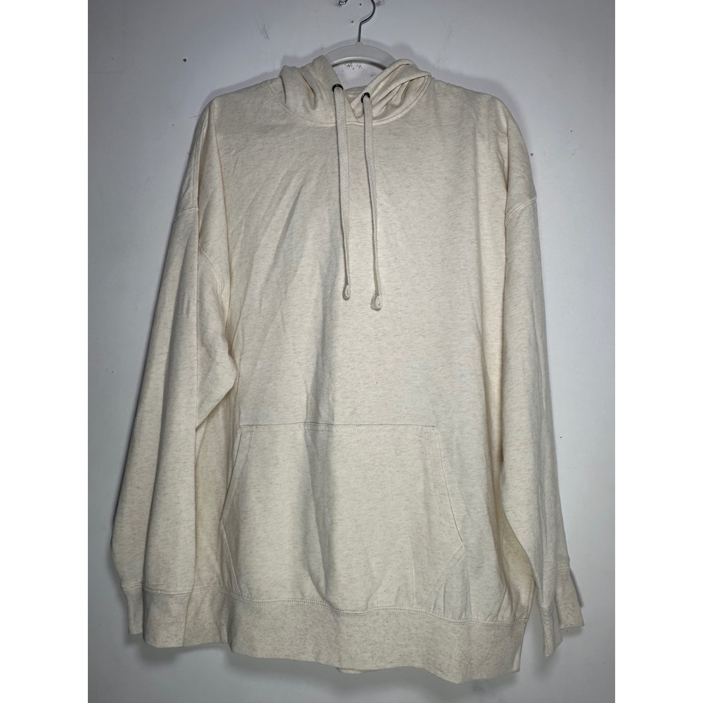 Flirtitude Active Womens Hoodie Oatmeal Heather Oversized Pullover Medium NWT